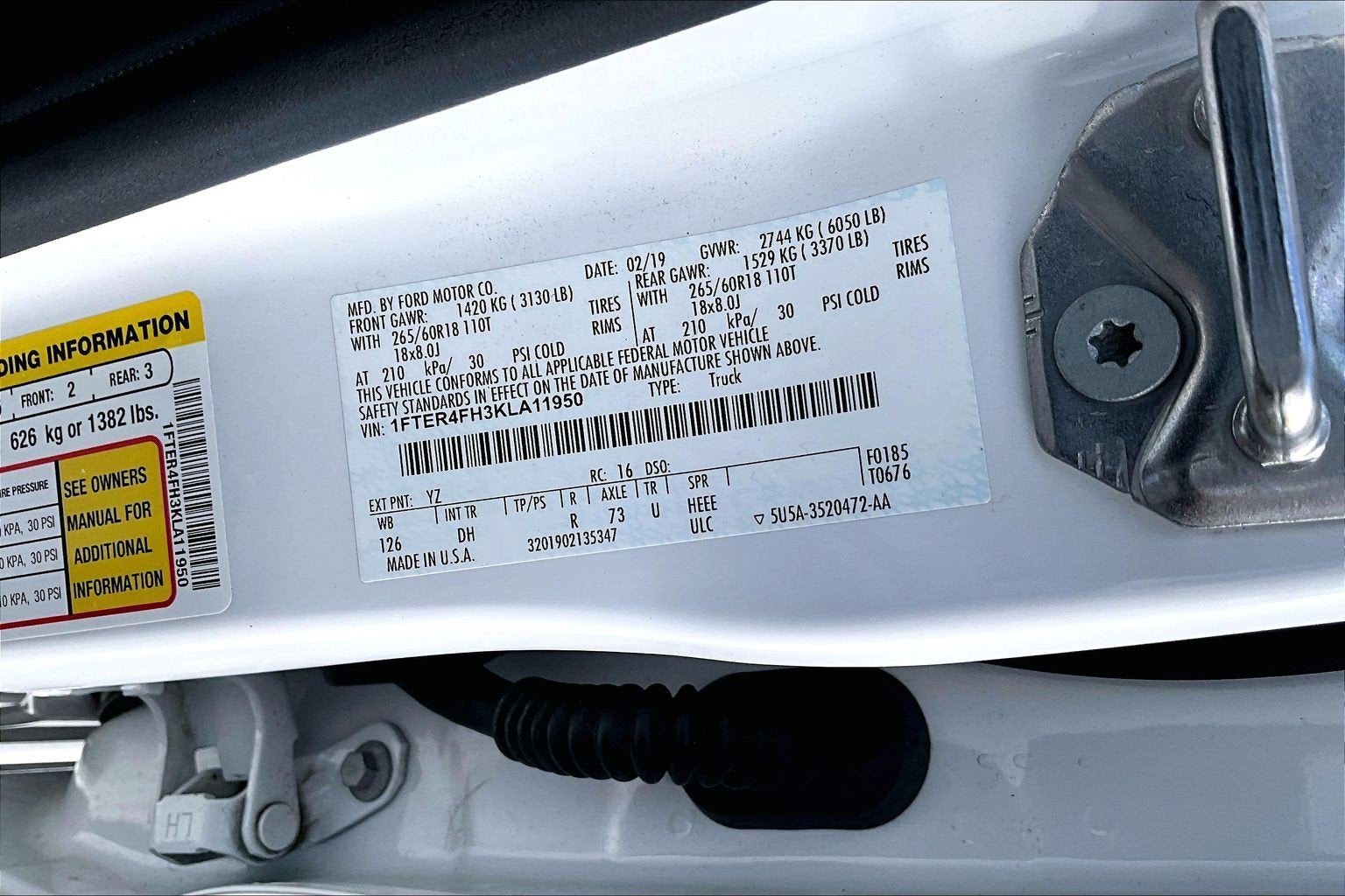 2019 Ford Ranger LARIAT