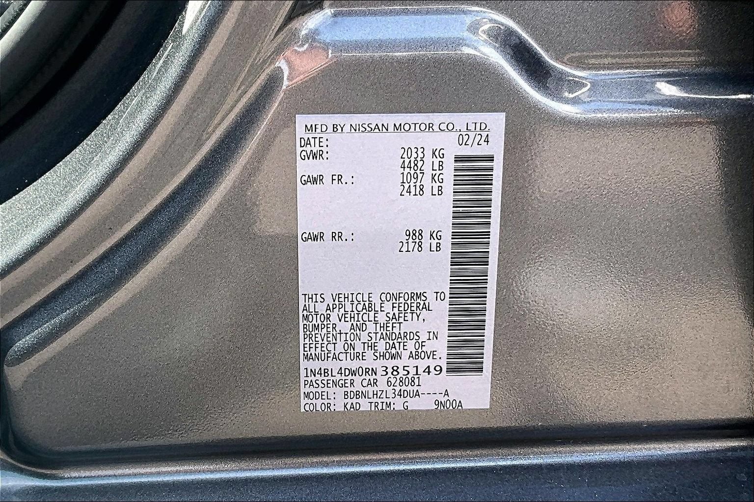 2024 Nissan Altima 2.5 SV