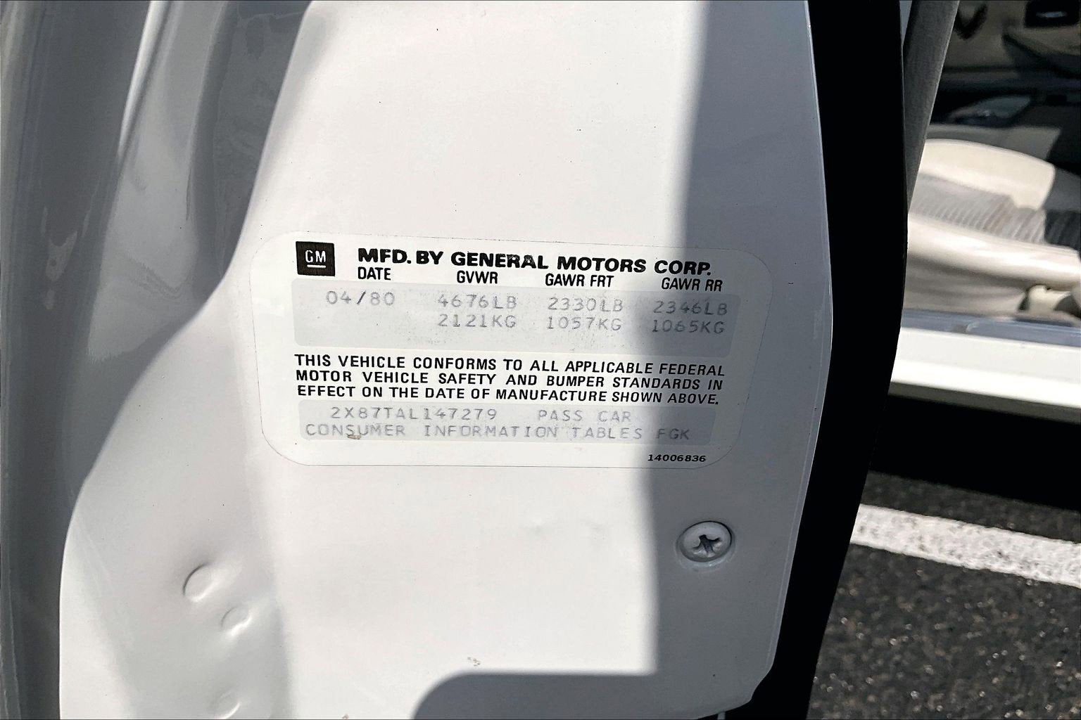 1980 Pontiac FIREBIRD Base