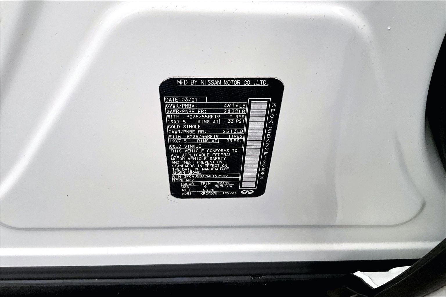 2021 INFINITI QX50 LUXE