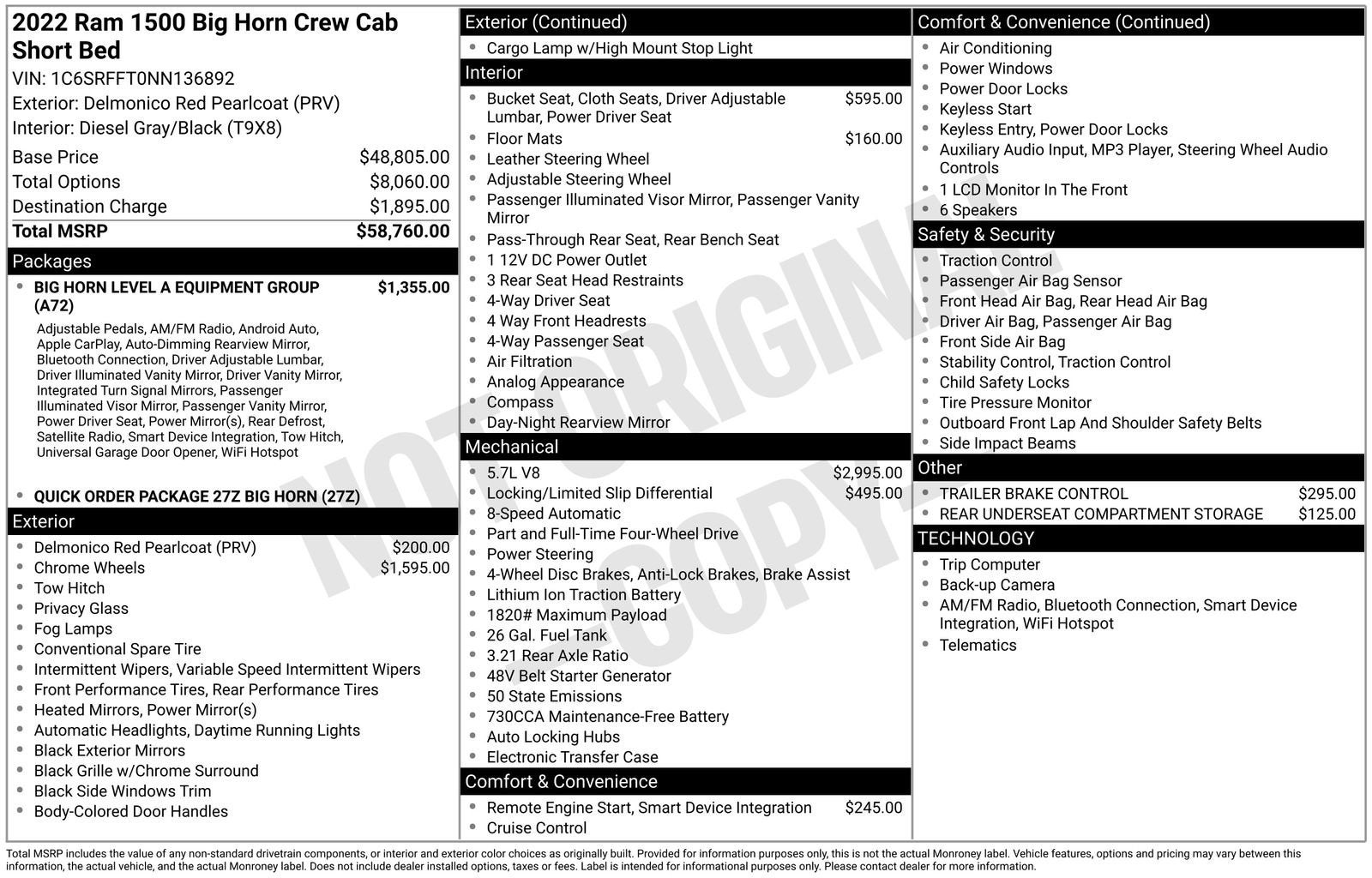 2022 RAM 1500 Big Horn