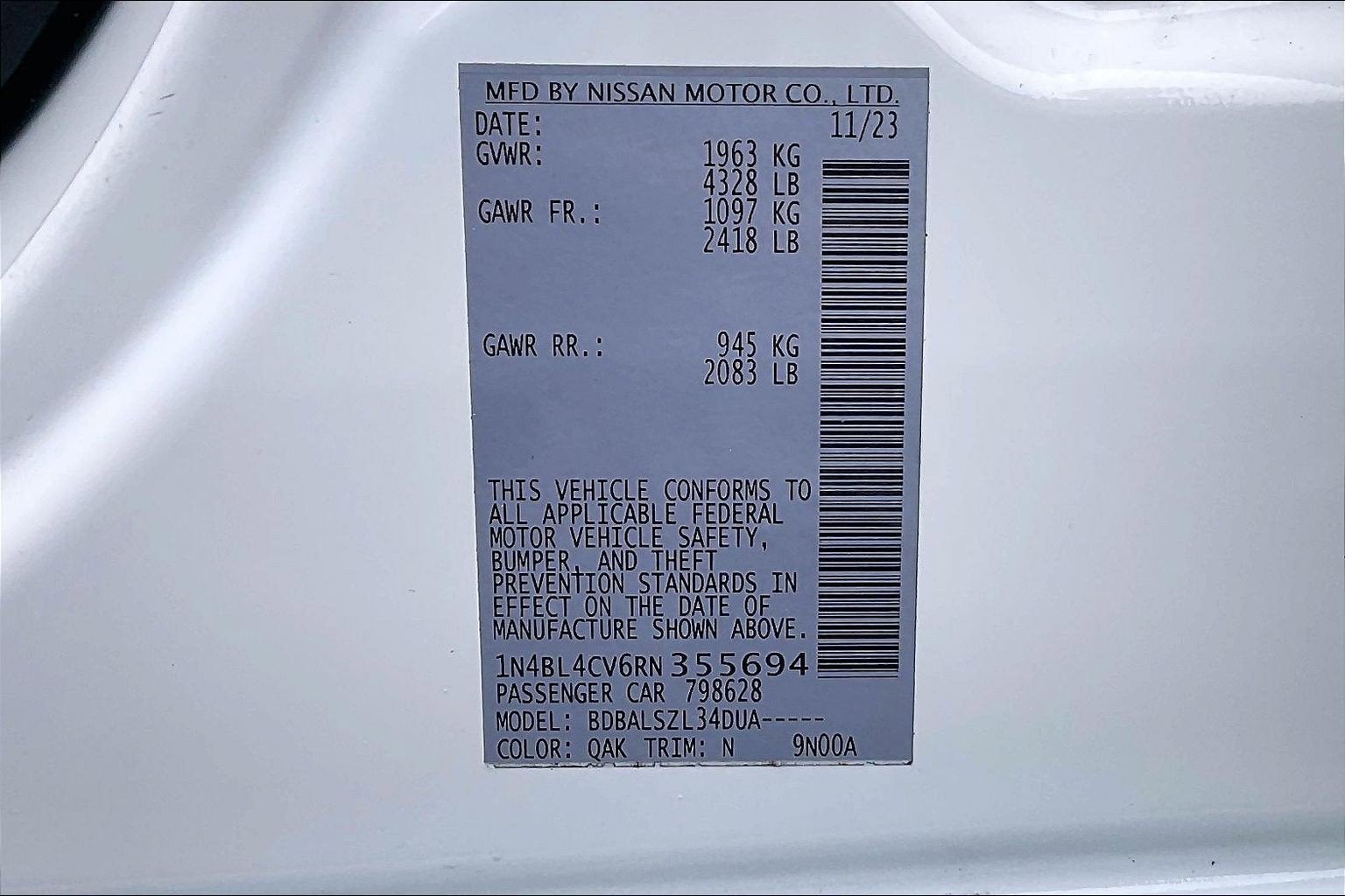 2024 Nissan Altima 2.5 SR