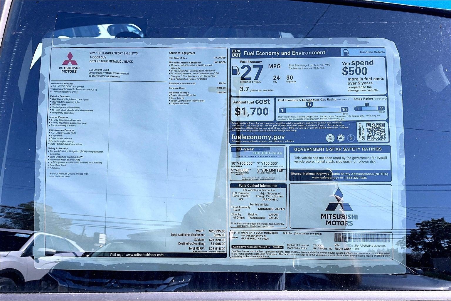 2027 Mitsubishi Outlander Sport Base