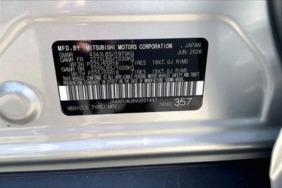 2027 Mitsubishi Outlander Sport LE