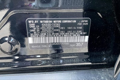 2026 Mitsubishi Outlander Sport S