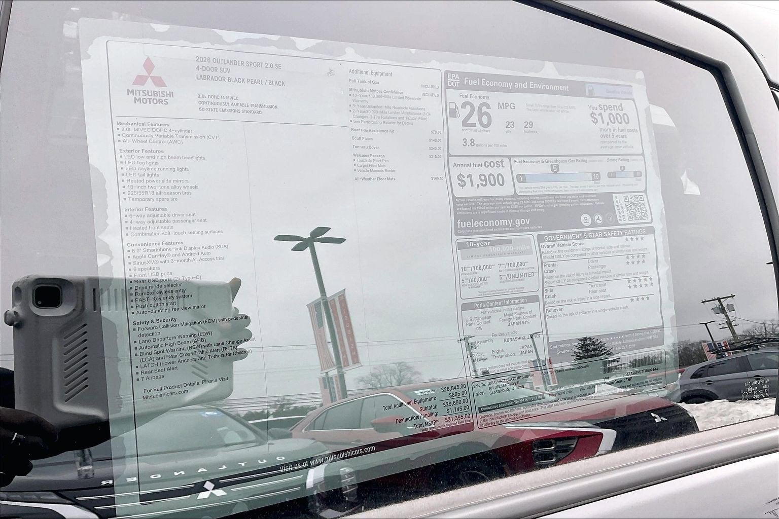 2026 Mitsubishi Outlander Sport SE