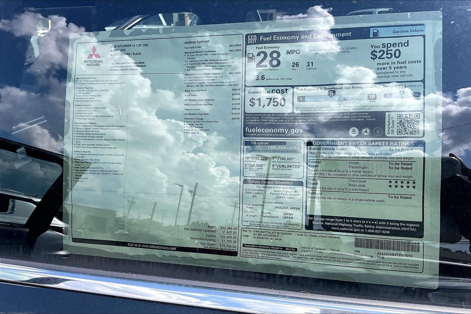 2026 Mitsubishi Outlander LE
