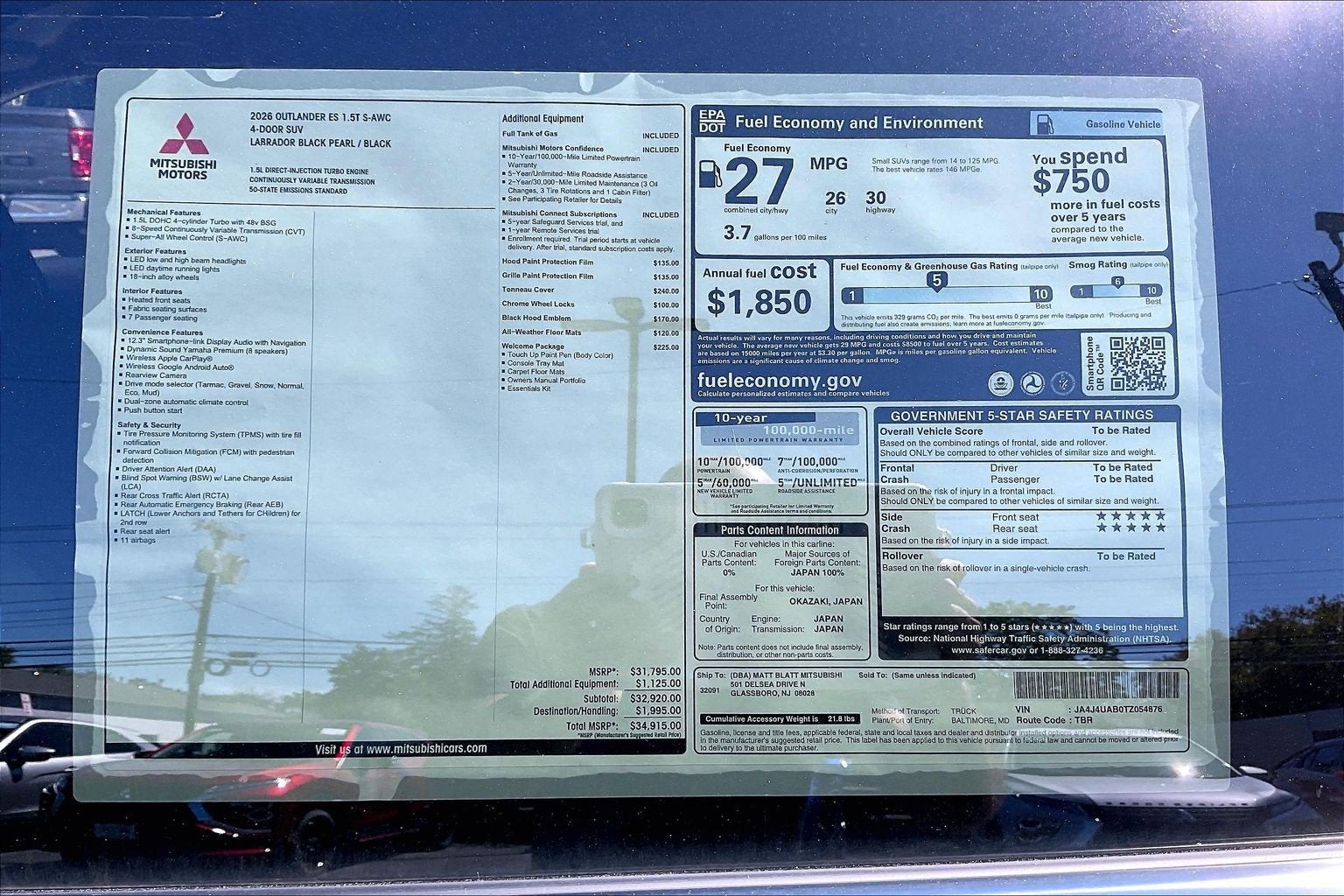 2026 Mitsubishi Outlander ES