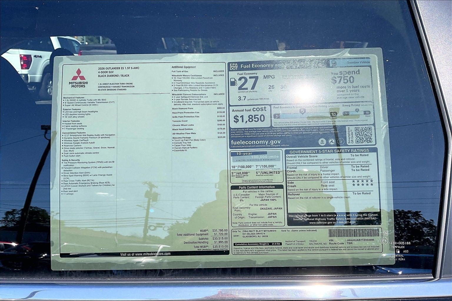 2026 Mitsubishi Outlander ES