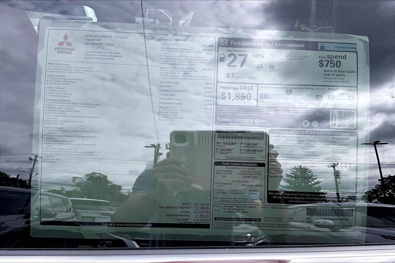 2026 Mitsubishi Outlander ES