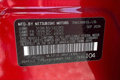 2024 Mitsubishi Mirage G4 Black Edition S-AWC